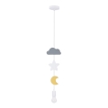 Children's pendant light with cable TRIO 1xE27/20W/230V grey/white/yellow