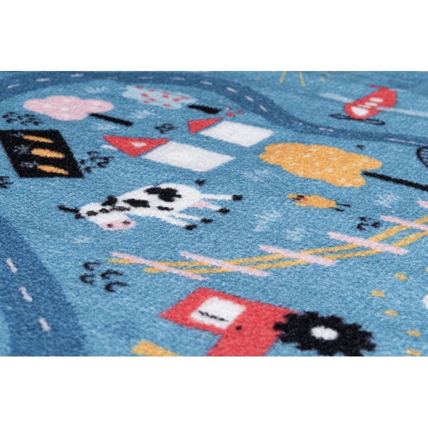 Children's rug STELLA STREETS 100x150 cm blue/city