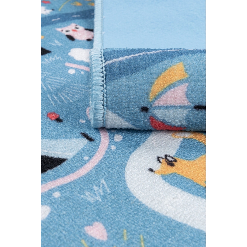 Children's rug STELLA STREETS 100x150 cm blue/city