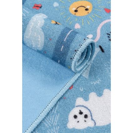 Children's rug STELLA STREETS 100x150 cm blue/city