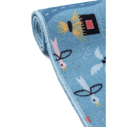Children's rug STELLA STREETS 100x150 cm blue/city