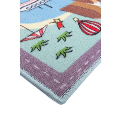 Children's rug STELLA STREETS 100x150 cm turquoise/city