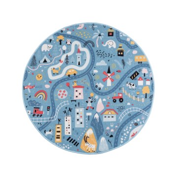 Children's Rug STELLA STREETS 120 cm Blue/City