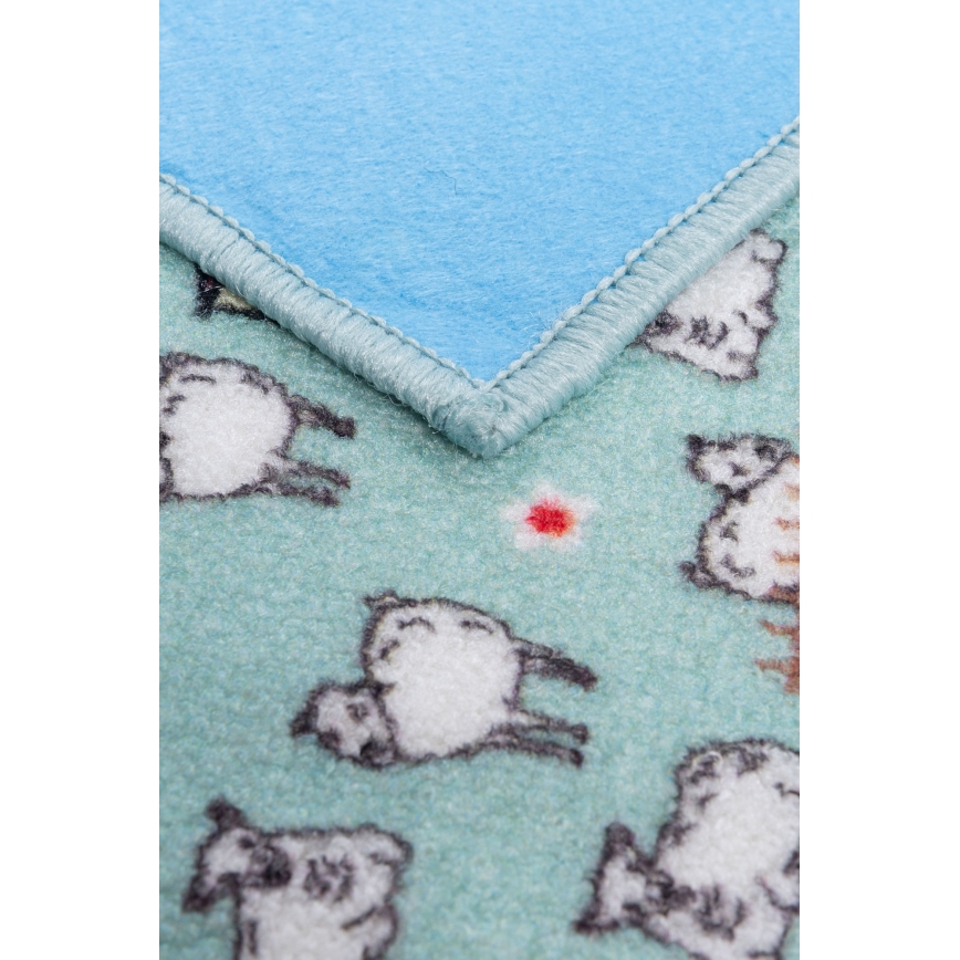 Children's rug STELLA STREETS 120x170 cm turquoise/city