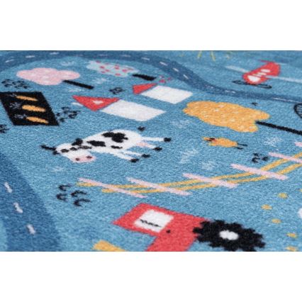 Children's rug STELLA STREETS 80x100 cm blue/city