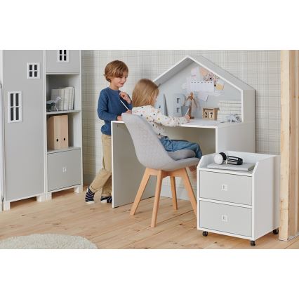 Children's storage container MIRUM 54,2x42,4 cm white/grey