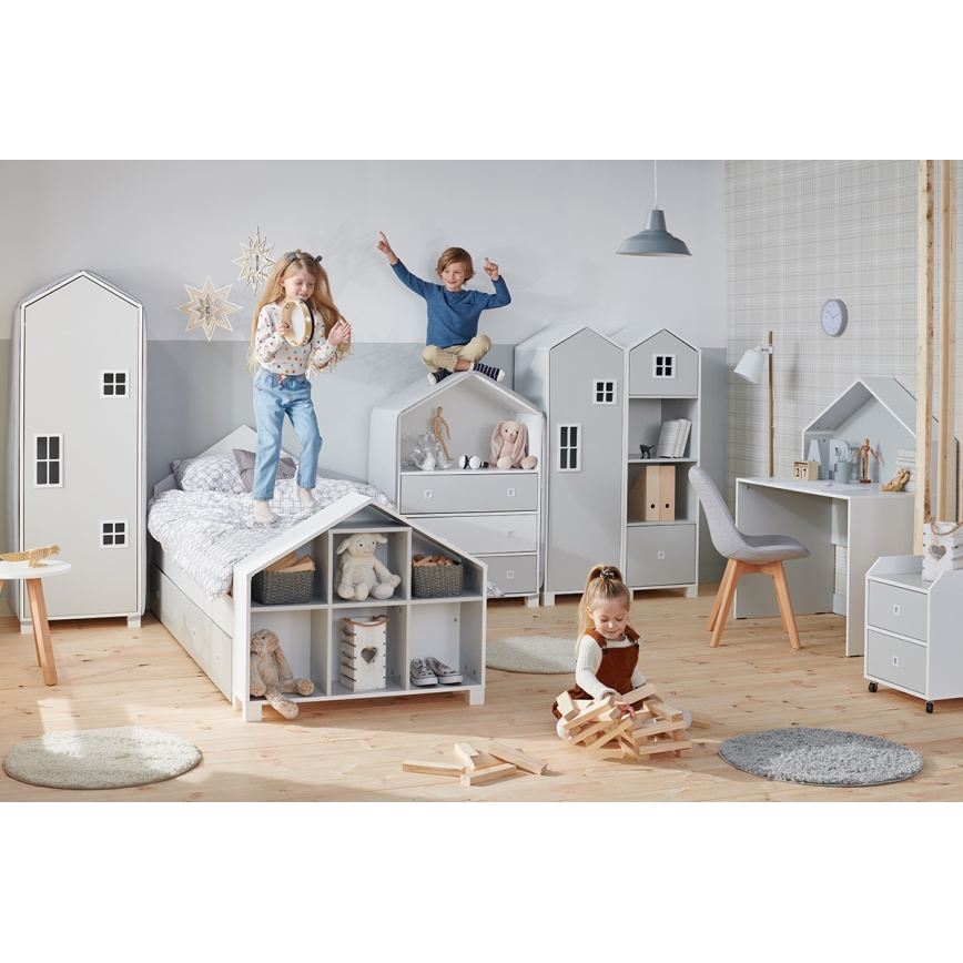 Children's storage container MIRUM 54,2x42,4 cm white/grey