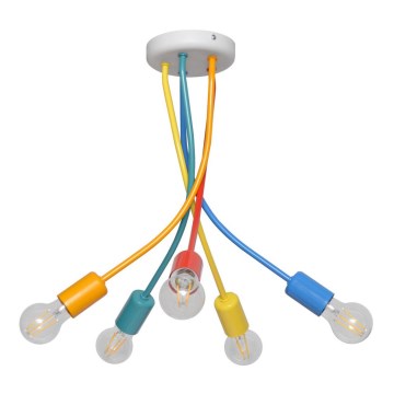 Children's surface-mounted chandelier HARVARD 5xE27/15W/230V