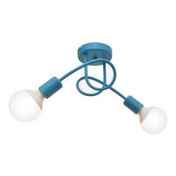 Children's surface-mounted chandelier OXFORD 2xE27/15W/230V blue