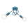Children's surface-mounted chandelier OXFORD 2xE27/15W/230V blue
