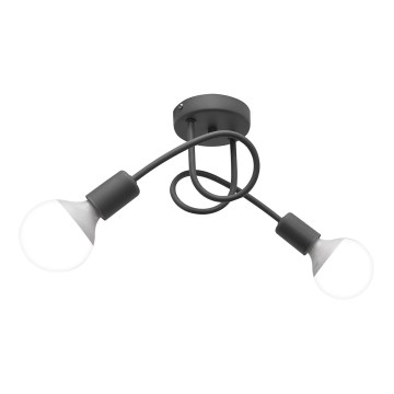 Children's surface-mounted chandelier OXFORD 2xE27/15W/230V grey