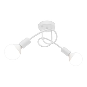 Children's surface-mounted chandelier OXFORD 2xE27/15W/230V white