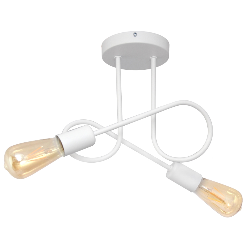 Children's surface-mounted chandelier OXFORD 2xE27/15W/230V white