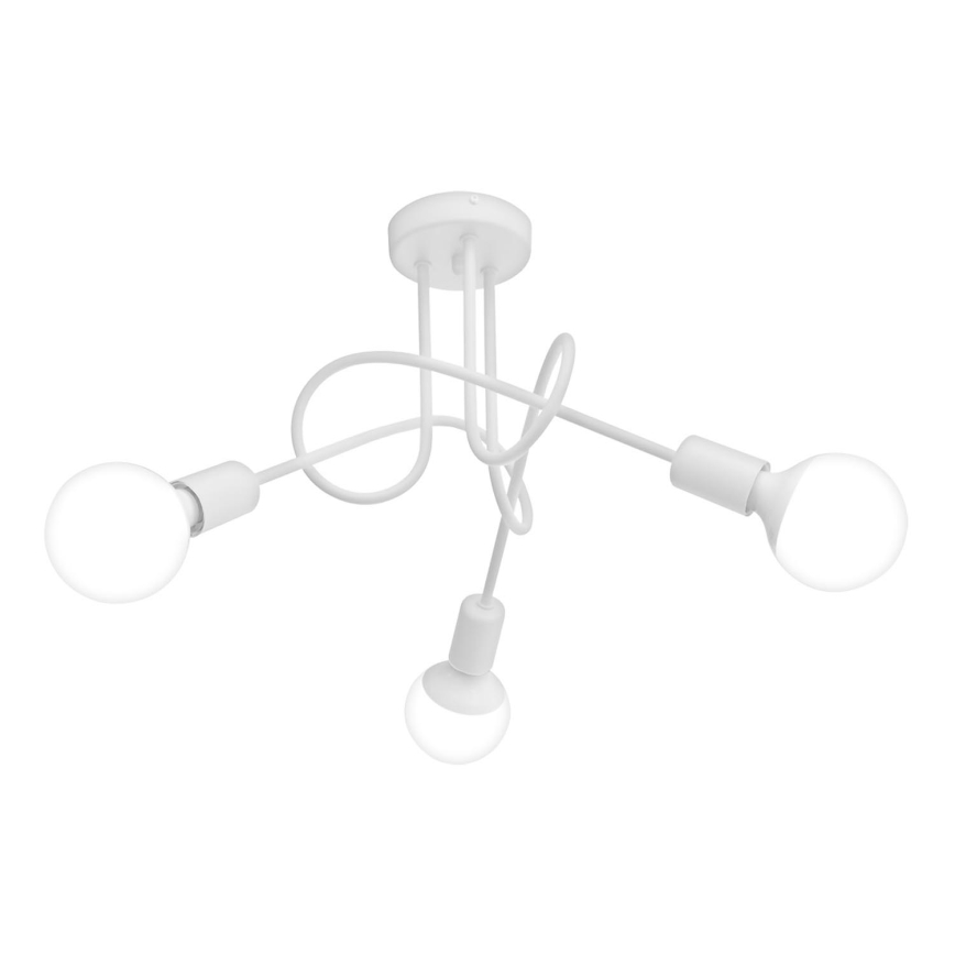 Children's surface-mounted chandelier OXFORD 3xE27/15W/230V white