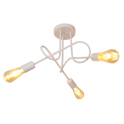 Children's surface-mounted chandelier OXFORD 3xE27/15W/230V white