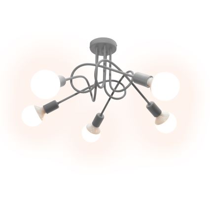 Children's surface-mounted chandelier OXFORD 5xE27/15W/230V