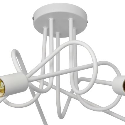Children's surface-mounted chandelier OXFORD 5xE27/15W/230V white