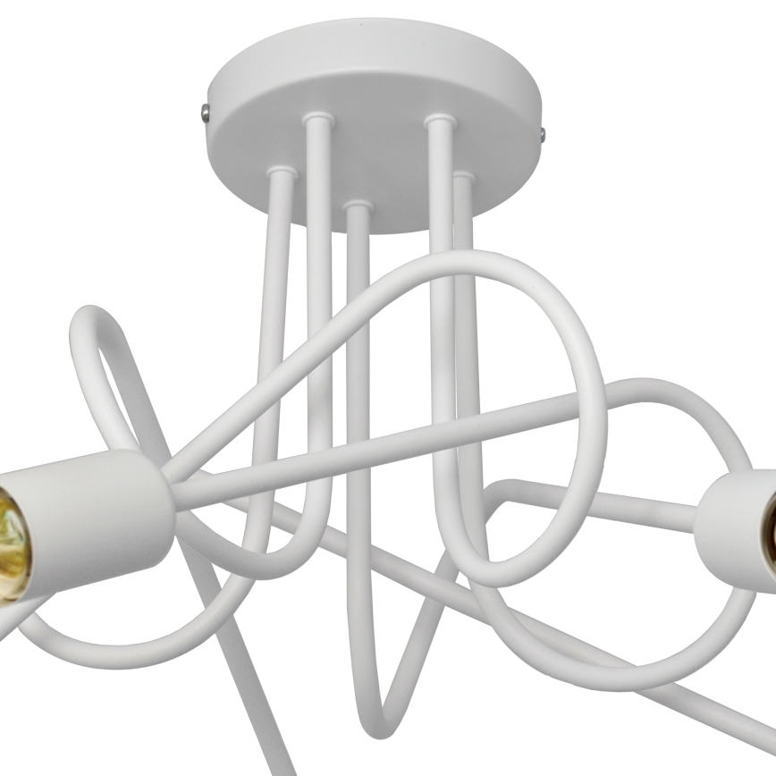 Children's surface-mounted chandelier OXFORD 5xE27/15W/230V white