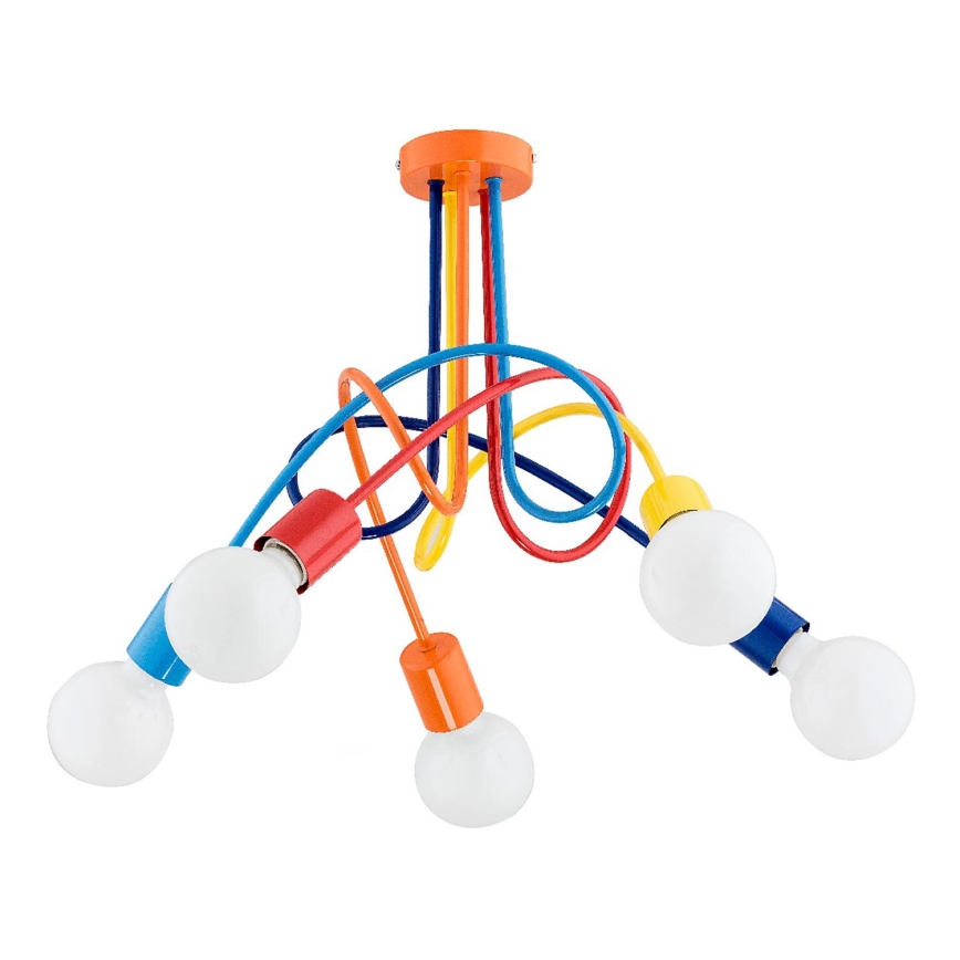 Children's surface-mounted chandelier TANGO 5xE27/15W/230V colorful