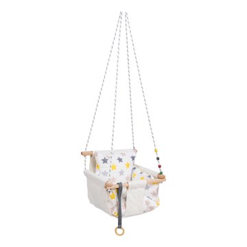 Children's textile swing SELALE white