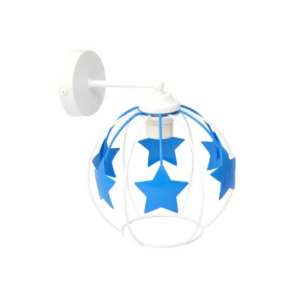 Children's wall lamp STARS 1xE27/15W/230V blue/white