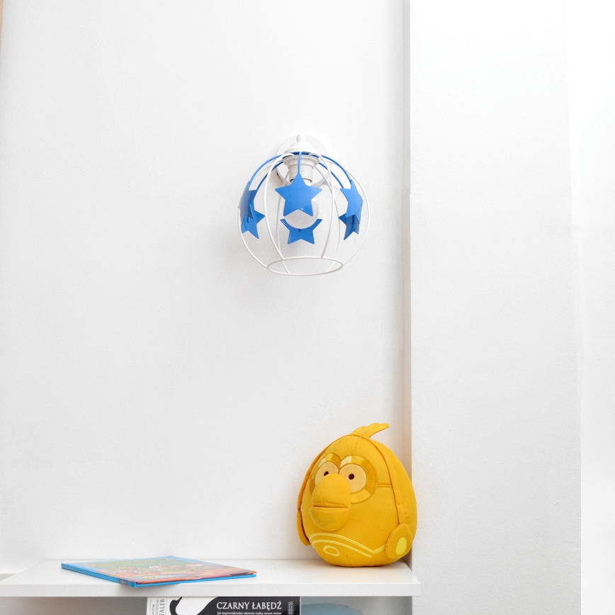 Children's wall lamp STARS 1xE27/15W/230V blue/white