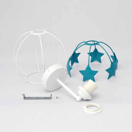 Children's wall lamp STARS 1xE27/15W/230V turquoise/white