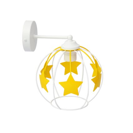 Children's wall lamp STARS 1xE27/15W/230V yellow/white