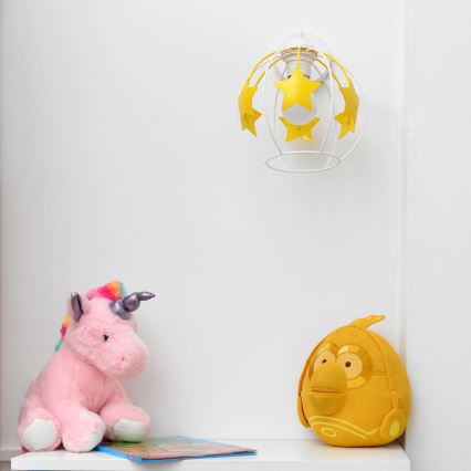 Children's wall lamp STARS 1xE27/15W/230V yellow/white