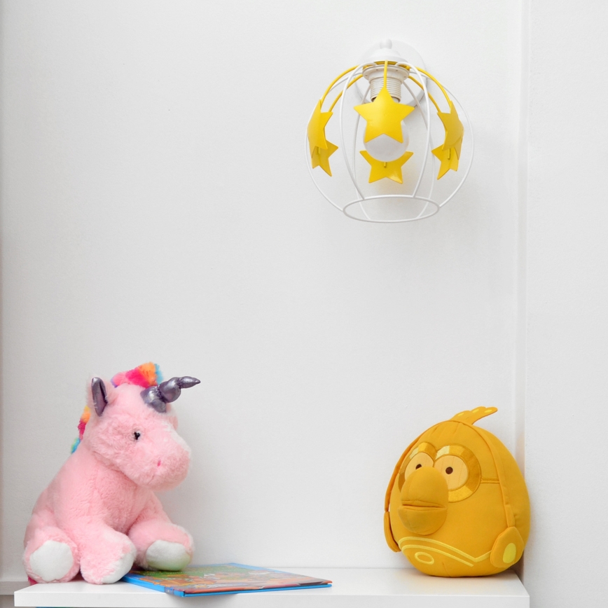 Children's wall lamp STARS 1xE27/15W/230V yellow/white