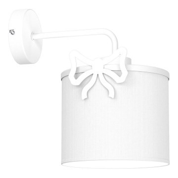 Children's wall lamp SWEET 1xE27/15W/230V white/bow