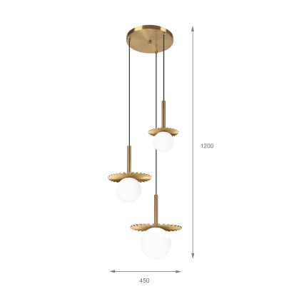 CHITA Pendant Light 3xG9/5W/230V Gold