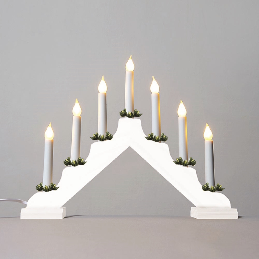 Christmas candlestick FILAMENT 7xE10/0,2W/230V