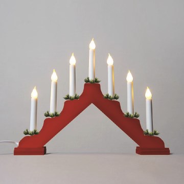 Christmas candlestick FILAMENT 7xE10/0,2W/230V
