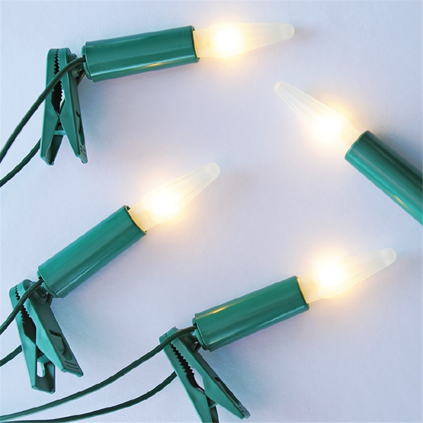 Christmas chain ASTERIA 16xE10/14V/230V white