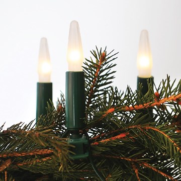 Christmas chain ASTERIA 16xE10 13,5m warm white, Made in Europe