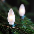 Christmas chain CONE 12xE10/10,7m white, Made in Europe