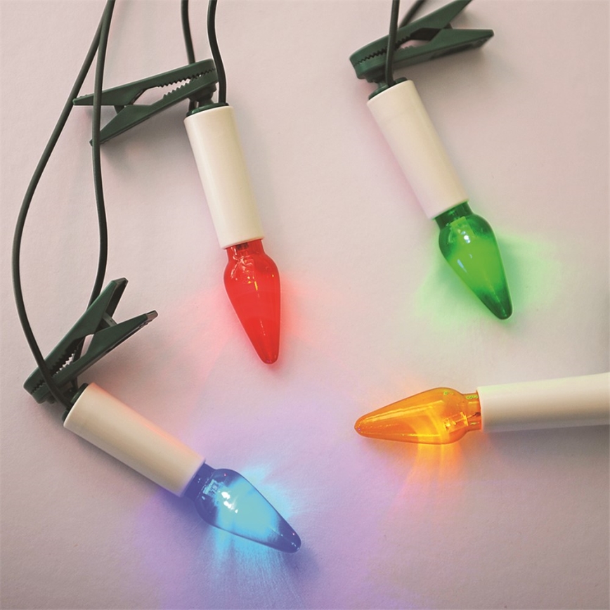 Christmas chain FELICIA 16xE10/14V/230V colourful