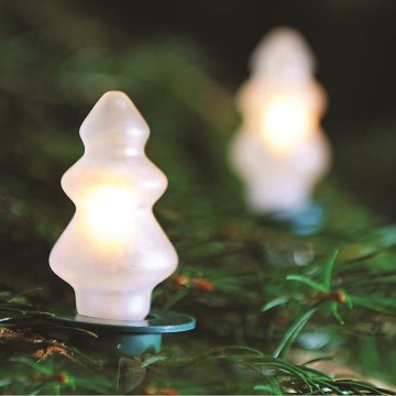 Christmas chain TREE 12xE10 10,7m warm white, Made in Europe