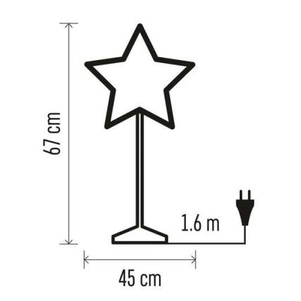 Christmas decoration 1xE14/25W/230V d. 45 cm golden