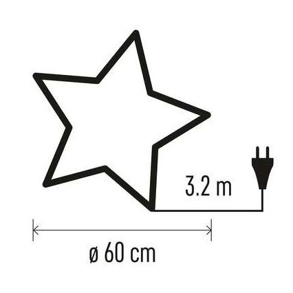 Christmas decoration 1xE14/25W/230V d. 60 cm golden