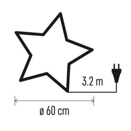 Christmas decoration 1xE14/25W/230V d. 60 cm silver