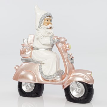 Christmas decoration 33 cm Santa with a motorcycle