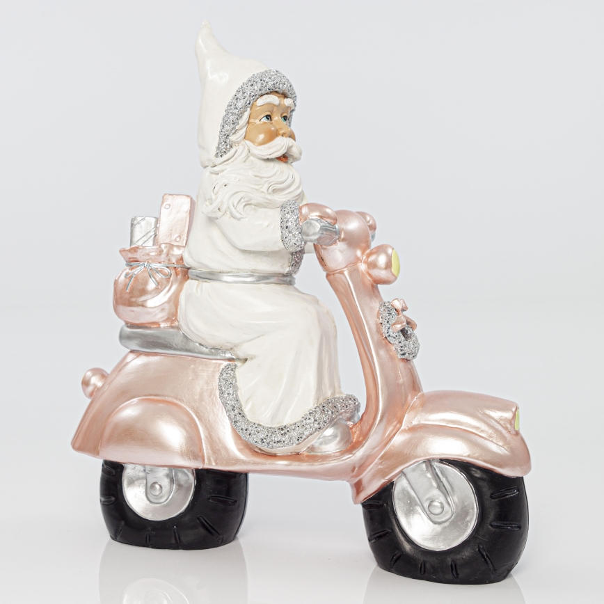 Christmas decoration 33 cm Santa with a motorcycle