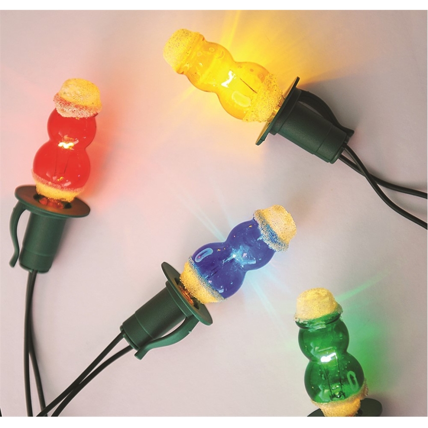 Christmas light chain FIGURINE 12xE10/10,7m, Made in the Czech Republic