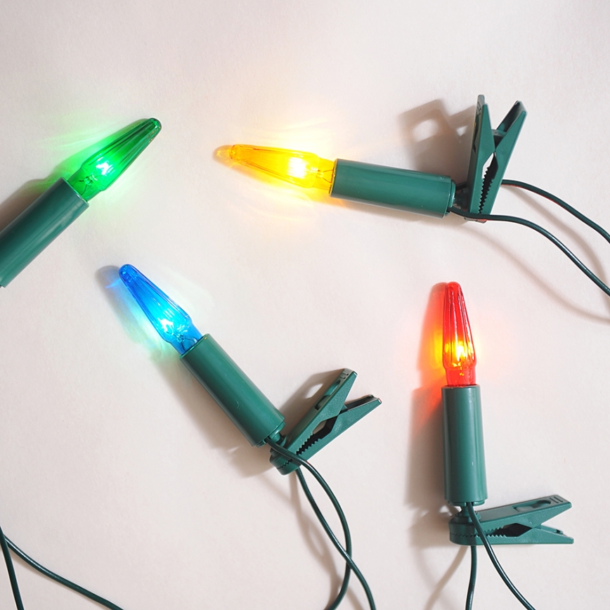 Christmas chain ASTERIA 16xE10/14V/230V colourful