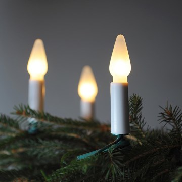Christmas light string FELICIA 16xE10 13.5 m warm white, Made in the Czech Republic