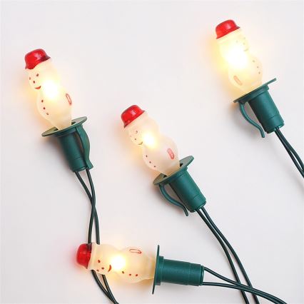 Christmas light chain FIGURINE 12xE10 10,7m, Made in the Czech Republic
