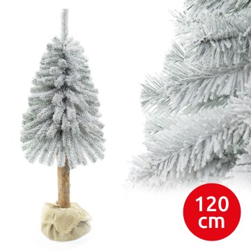 Christmas tree on a trunk NATURAL WITH SNOW 120 cm fir