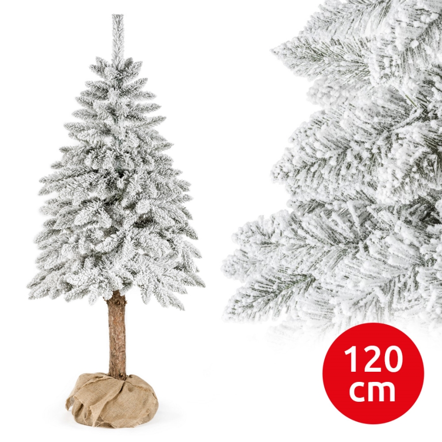 Christmas tree on a trunk NATURAL WITH SNOW 120 cm spruce
